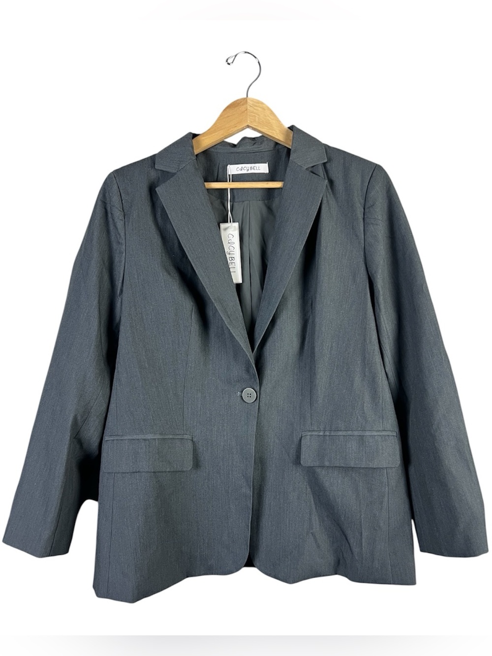 Charcoal Gray NWT Blazer Jacket One Button Size XL